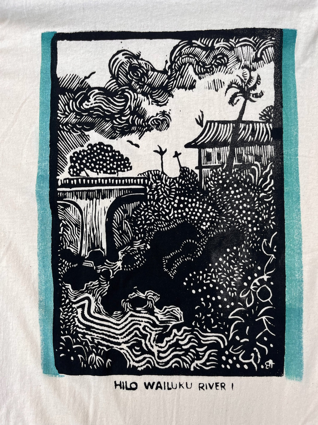 Wailuku - a hand printed and hand colored shirt