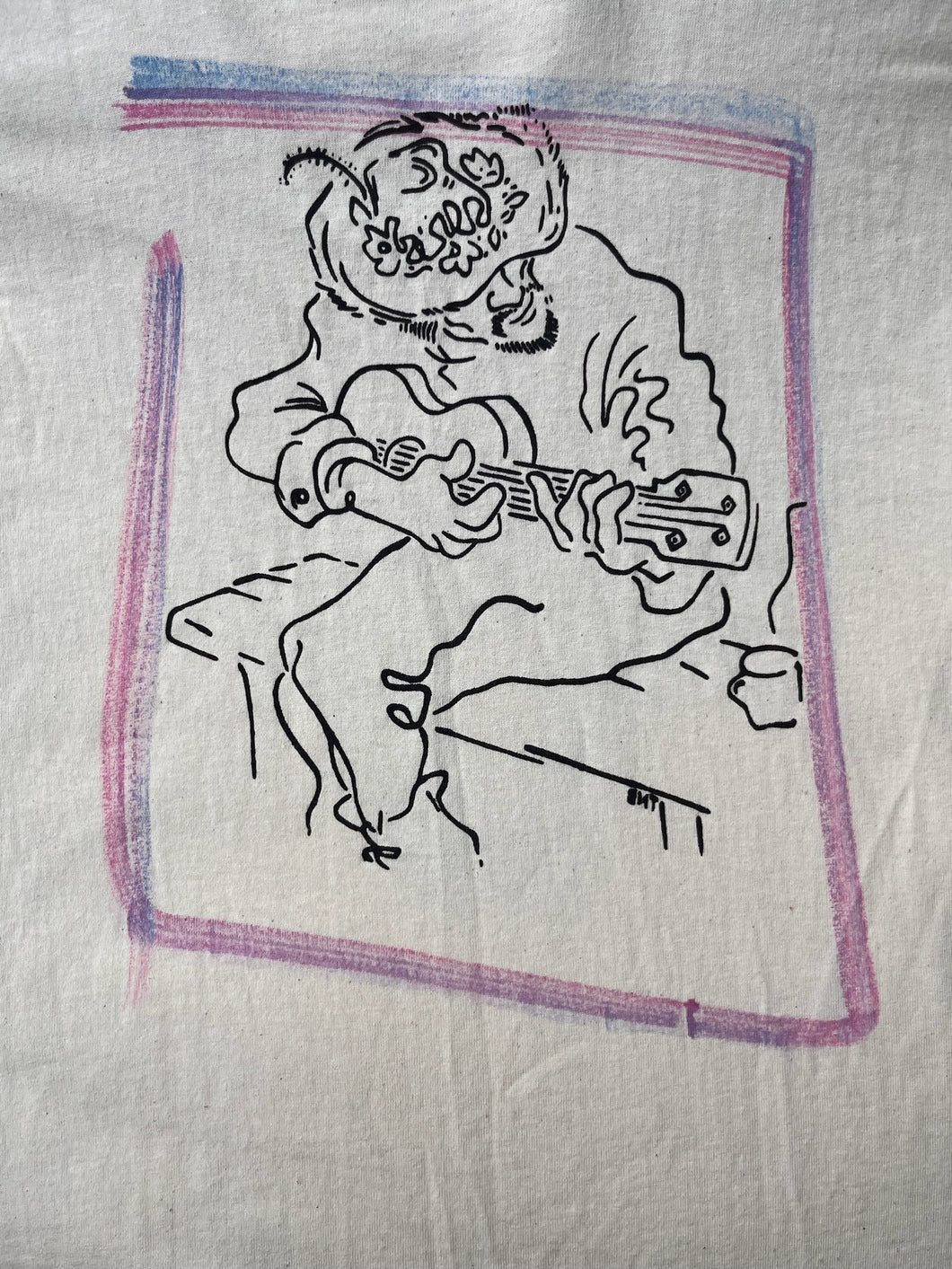 Unco Luther- a hand printed and hand colored shirt