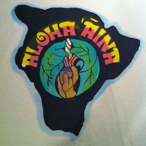 Aloha ʻĀina - a handprinted and hand colored shirt