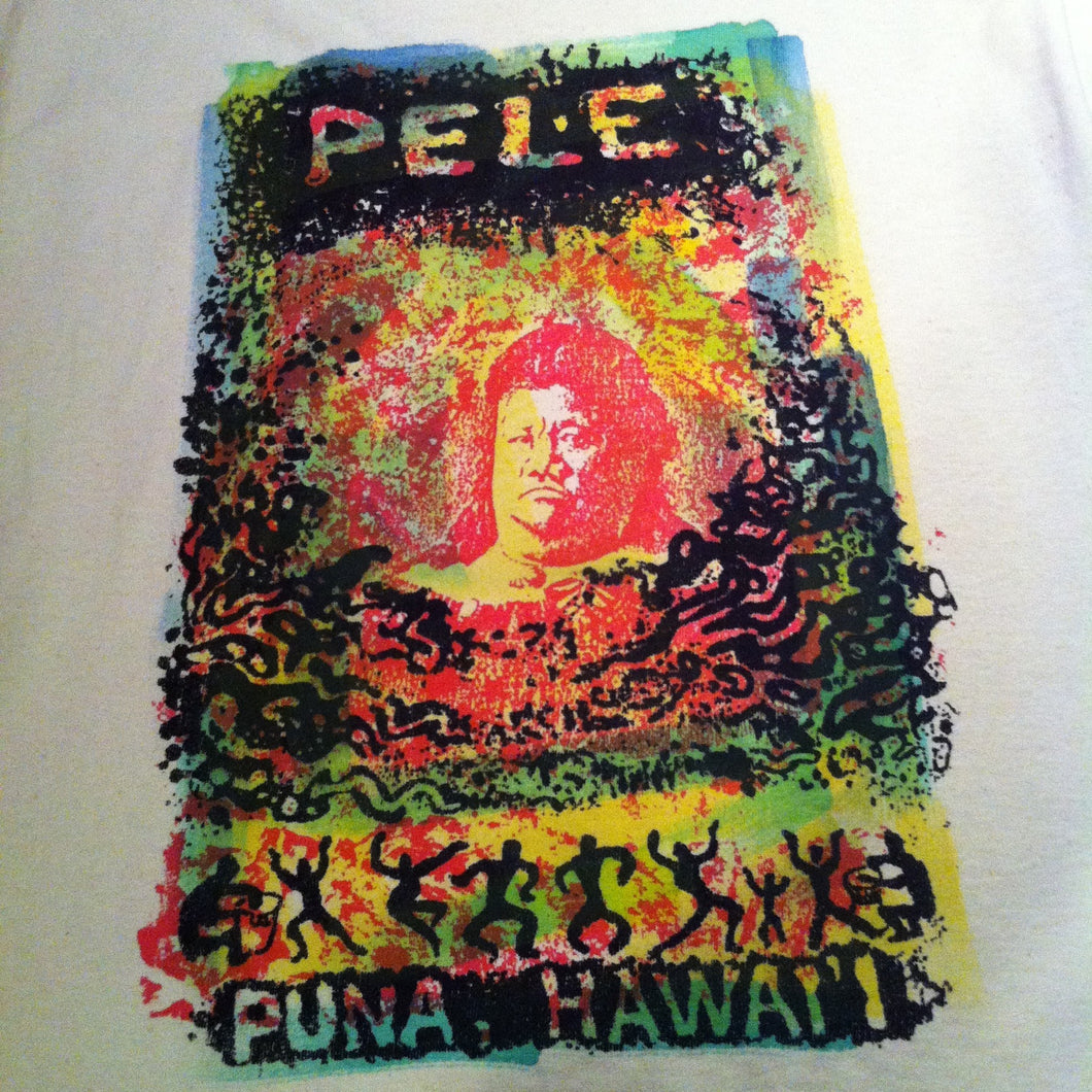 Pele - a hand printed and hand colored shirt
