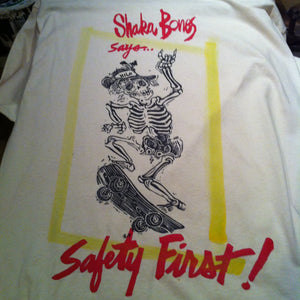 Shaka Bones - a hand printed and hand painted shirt