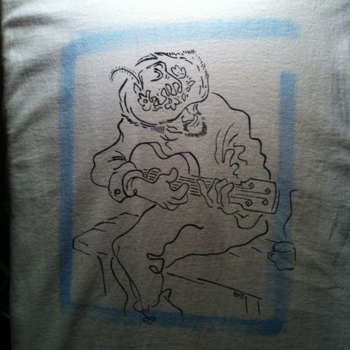 Unco Luther- a hand printed and hand colored shirt